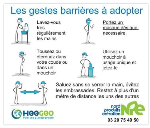 STICKER ' LES GESTES BARRIERES A ADOPTER '